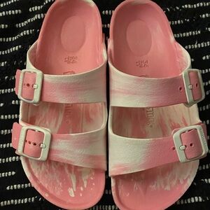 Birkenstock Kids Sandals in Pink and White
